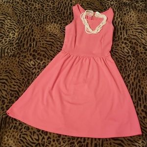 Bubblegum pink a-line tank dress